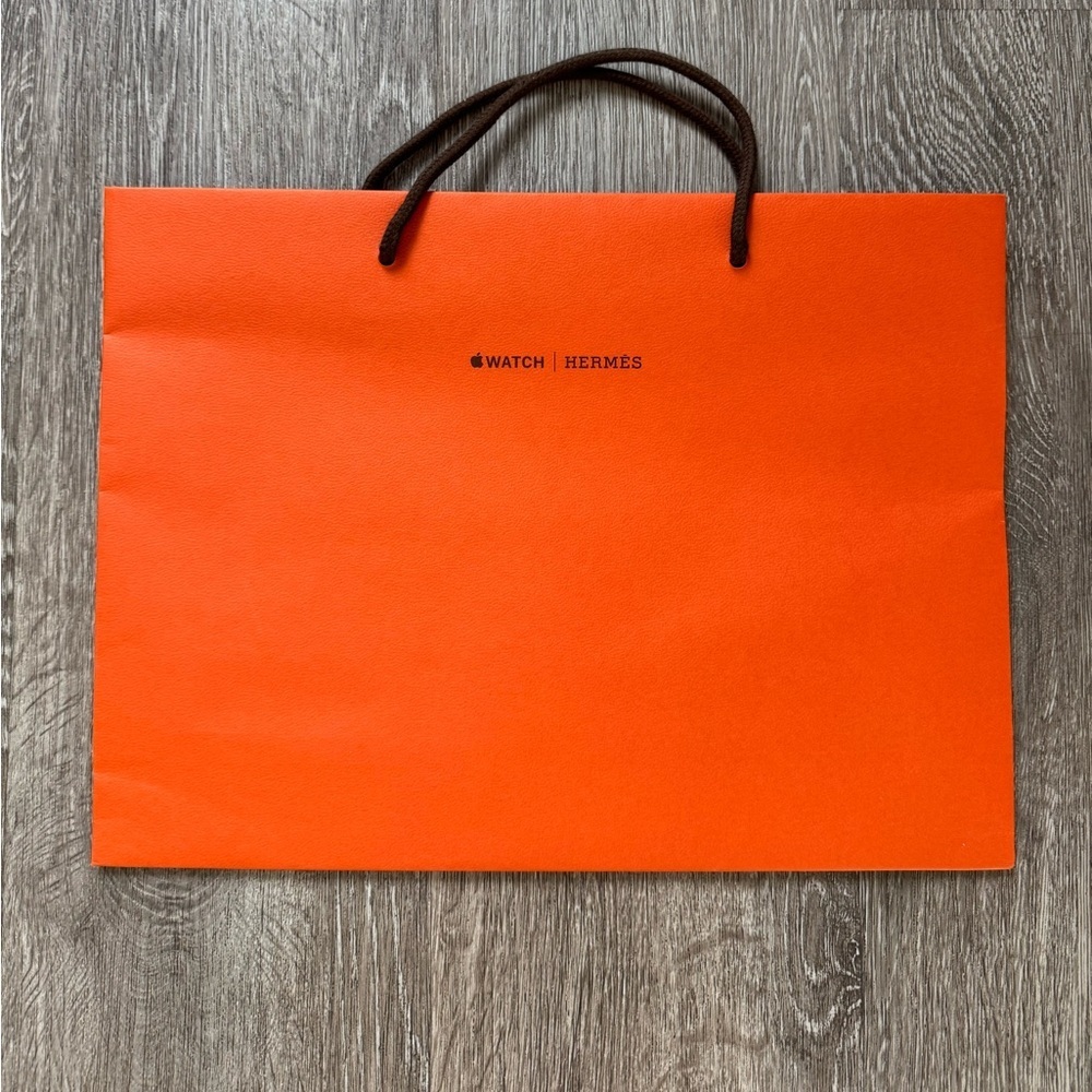 Hermès Apple Watch Orange Shopping Bag Authentic Hermes Packaging Large Gift